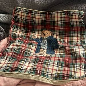 Vintage Ralph Lauren polo bear pillow cover